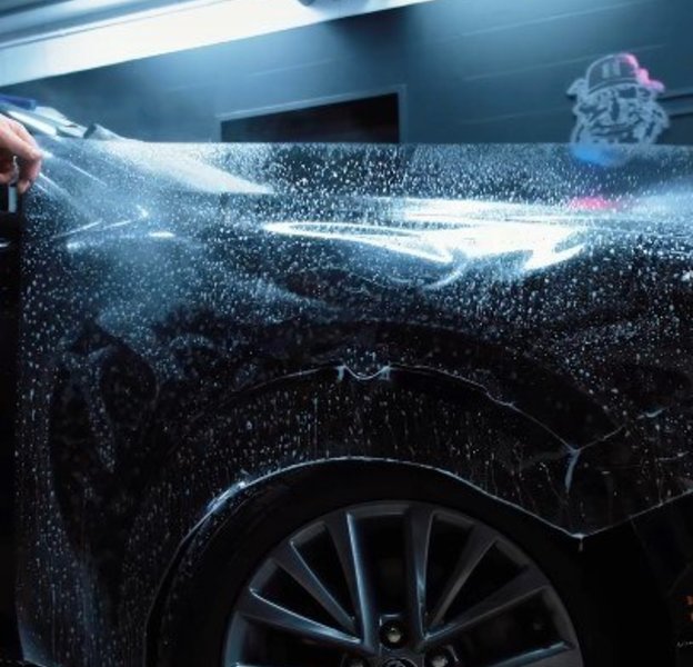 Процесс оклейки Toyota Camry плёнкой KPPF #24 — Barmaley Design Москва