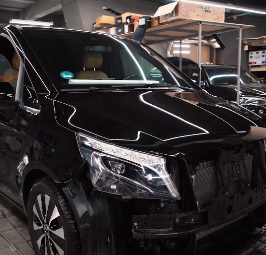 Тест пленки KPPF в детейлинг-студии 3000 Pro на Mercedes V-класса_2